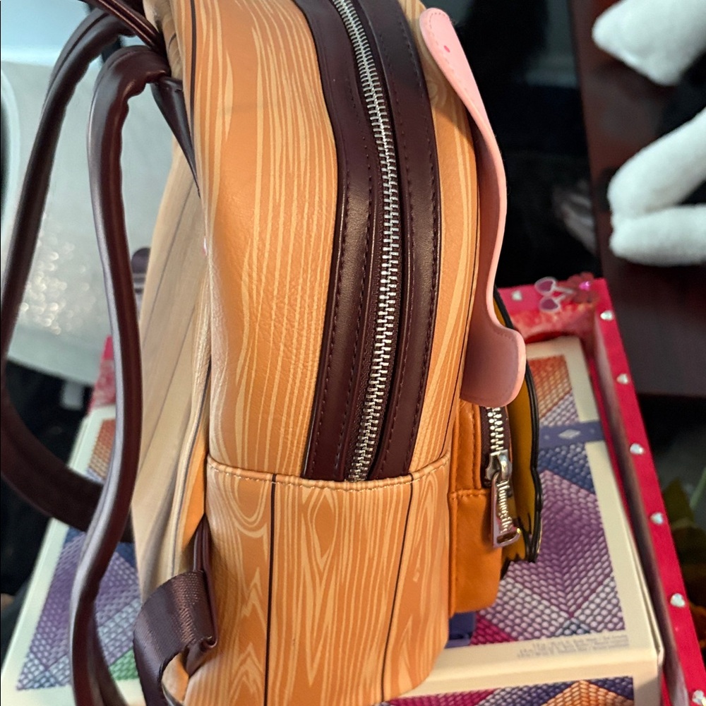 Loungefly Brown and Yellow Cartoon Character Backpack - Picture 3 of 5